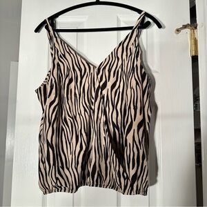 INC International Concepts Zebra Print Camisole Sz XL Animal Print Date Night